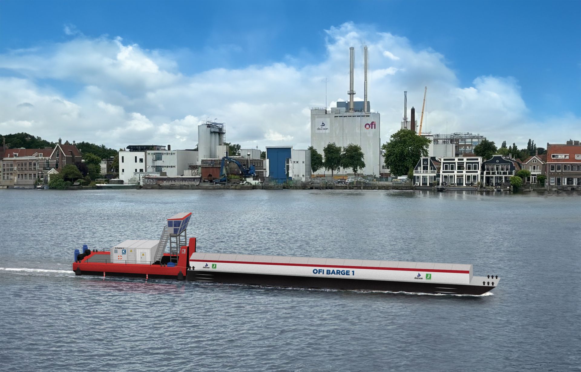 New electric E-Pusher and barges supercharge ofi’s sustainable cocoa transportation in the Netherlands